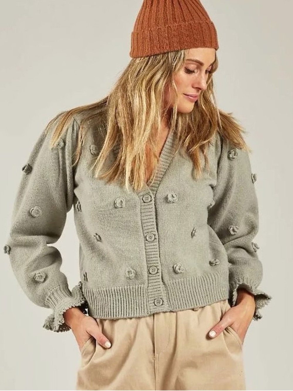 Rylee + Cru Flounce Cardigan